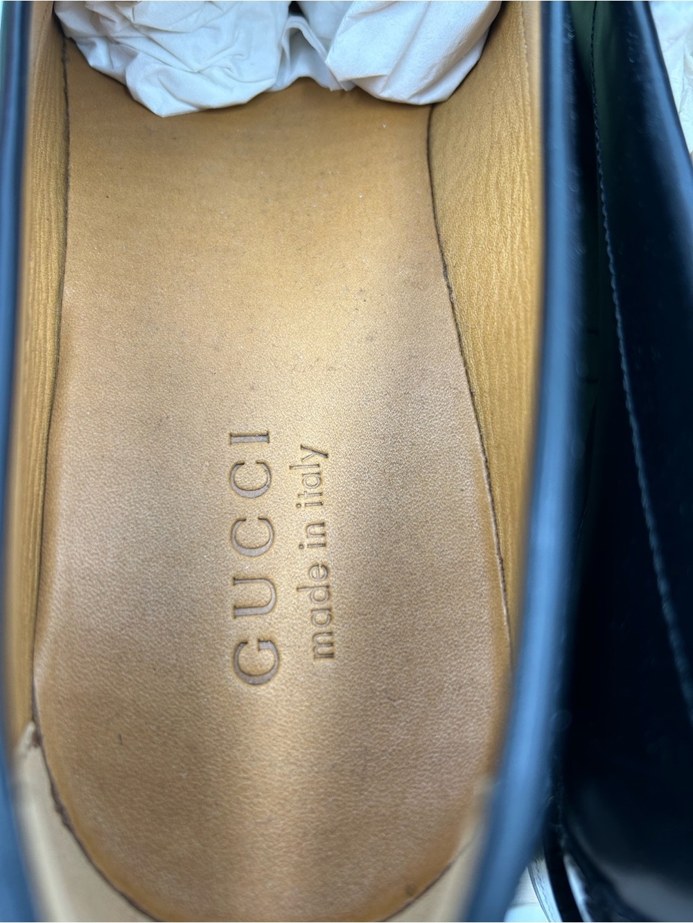Men's Gucci, GG Supreme tassel loafers size 11.5 fits 12 US made in Italy - Picture 11 of 11